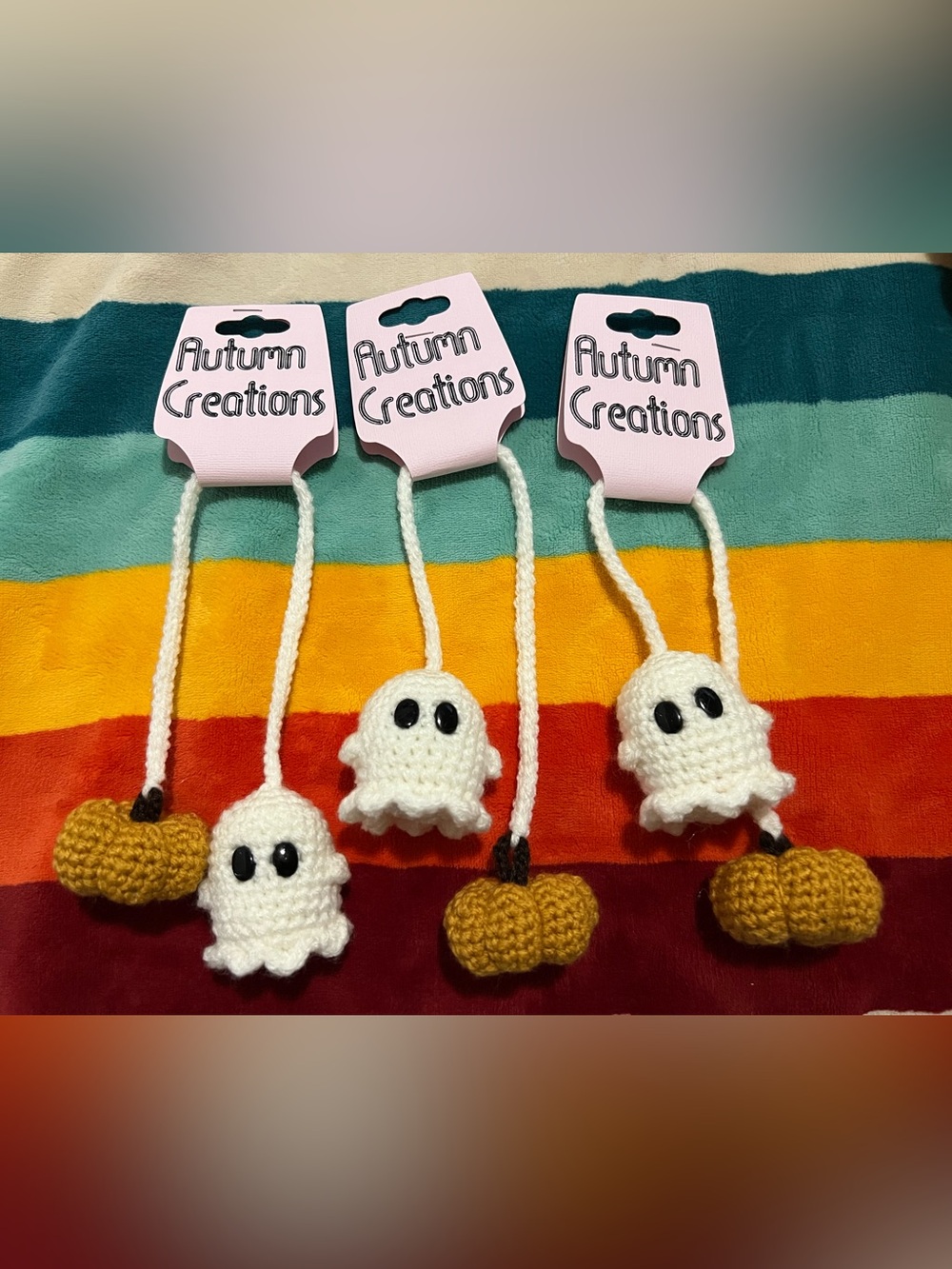 Ghost & Pumpkin Rearview Mirror Hangers 👻